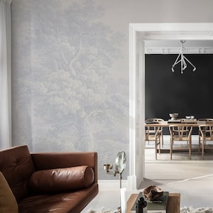 Carta da parati Gentle Landscape - staccabile e adesiva o non tessuta, decorazione da parete vintage per cucina, murale dipinto, carta da parati naturale // #L19