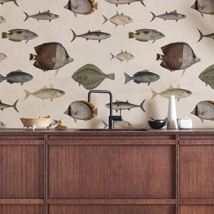 Under The Sea Beige - Wallcolors - Vintage Wallpapers