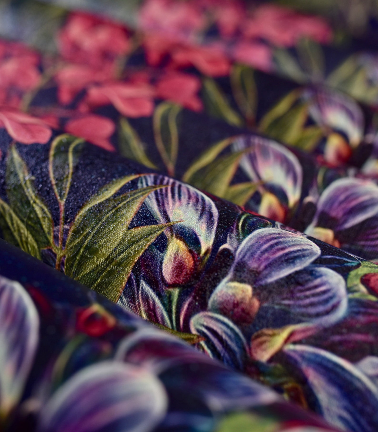 Acacia Garden Botanical Wallpaper Colorful Flowers Green - Etsy