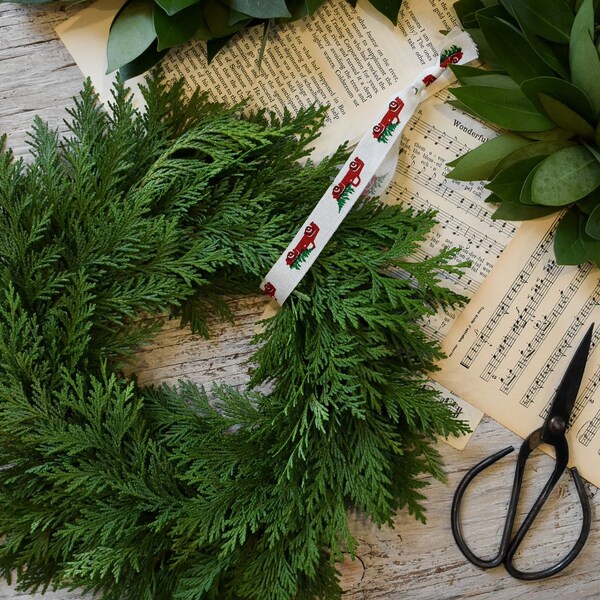 mini fresh cedar wreath