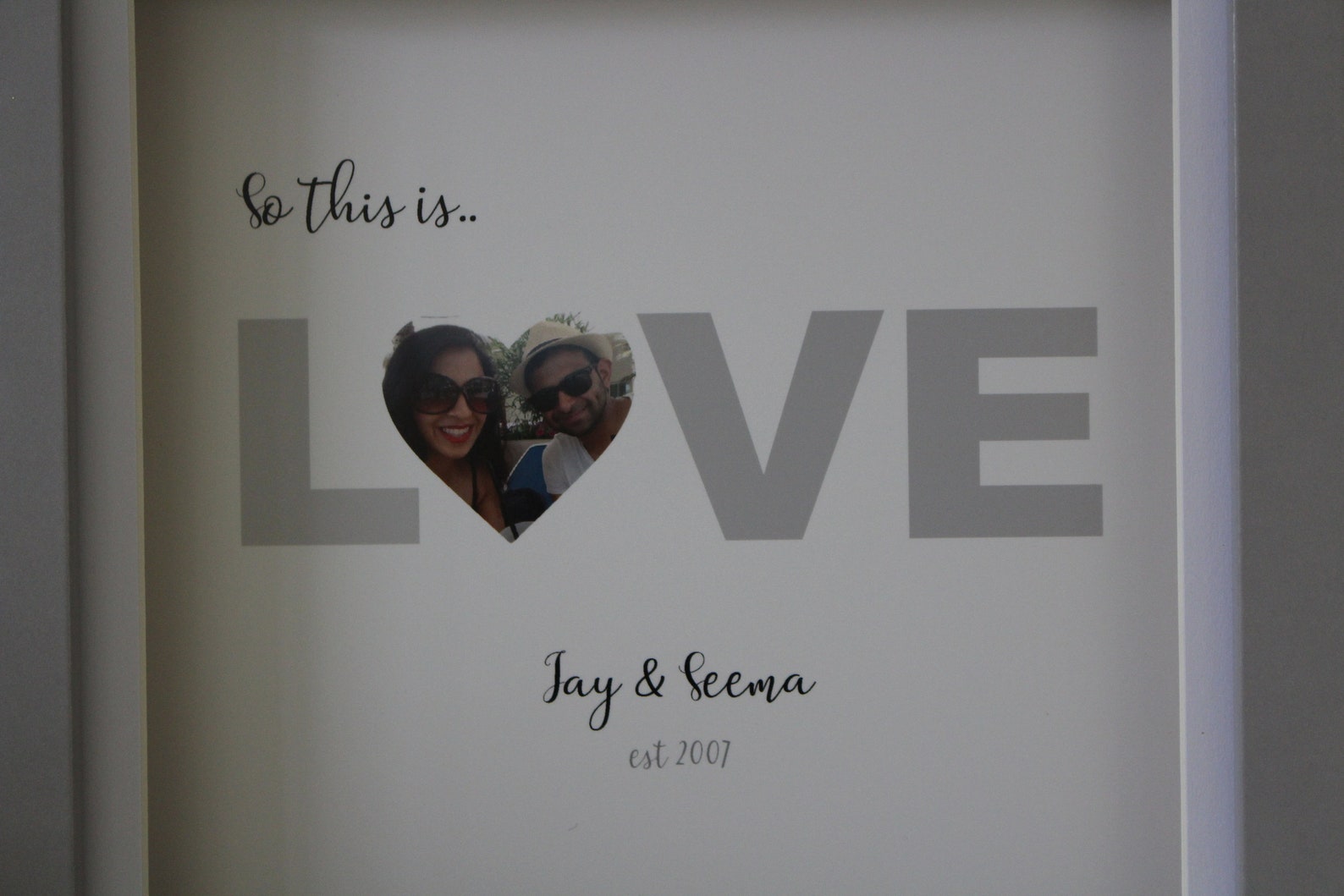 Valentines Personalised Love Frame - Etsy