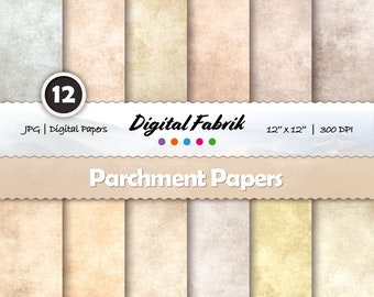 Pergament digitales Papier, 12 digitale Papiere, altes Papier backgroud, 12 x 12 jpg, persönliche & kommerzielle Nutzung, Scrapbook Papier, digitale Hintergründe