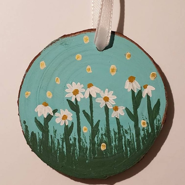 Wood Slice Painting Etsy