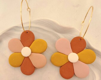 Boho Floral Hook Earrings