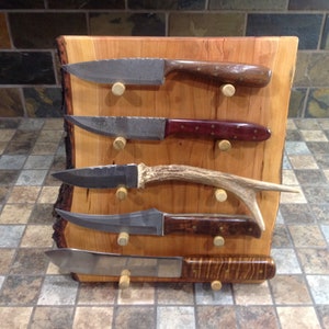Knife display unique, Knife display rustic, knife holder, Knife display handmade, Pocket knife display, knife wall display rustic