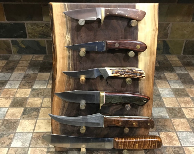 Knife Display Wood,knife Holder,knife Display Handmade,pocket Knife