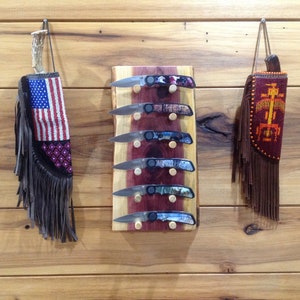 Knife display,Wood knife holder,Knife display wood,rustic knife display,Pocket knife display,Knife wall display,Unique knife display