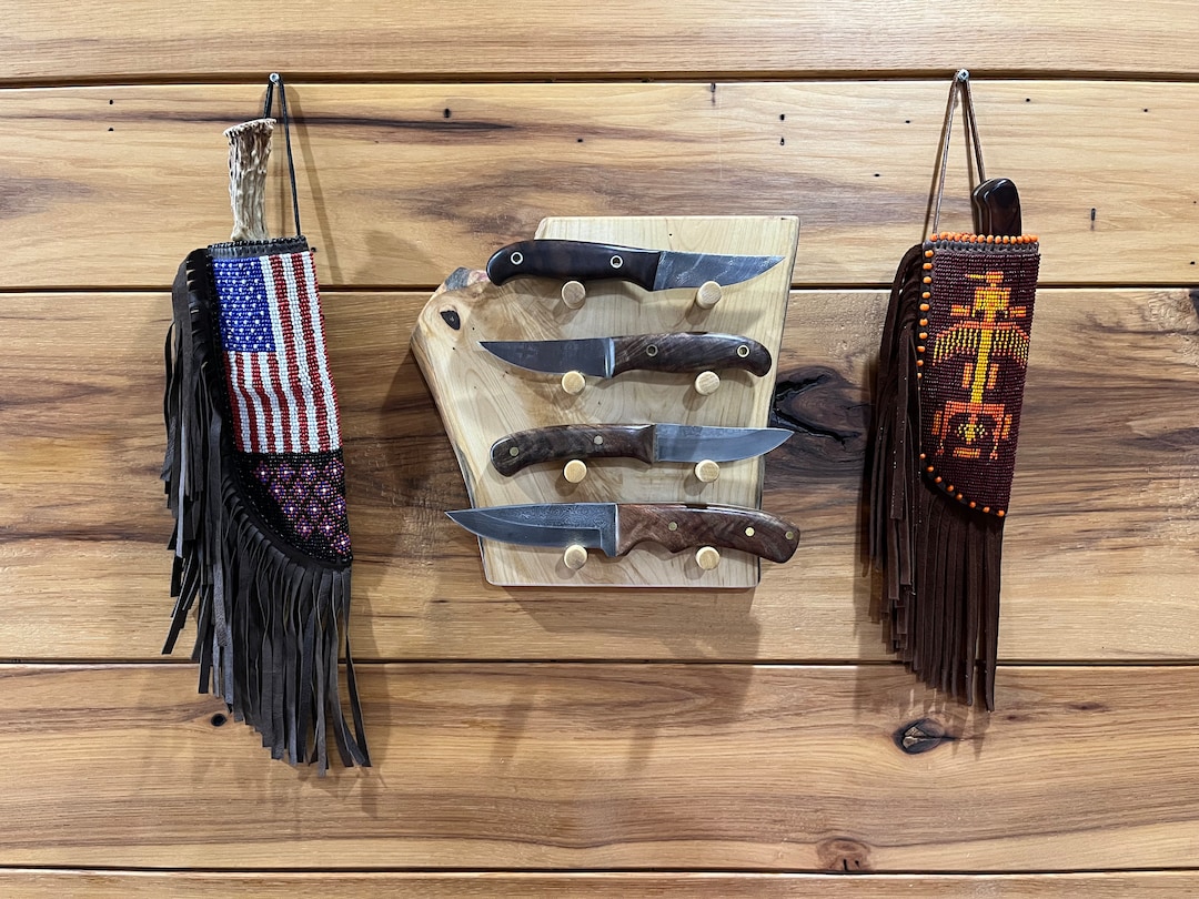 Rustic Knife Display Knife Display Rustic,wood Knife Holder, Knife Display Handmade, Unique ...