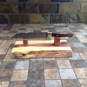 Knife display rustic, knife holder,knife display wood, Knife display handmade, pocket knife display,Knife holder unique, knife stand wood