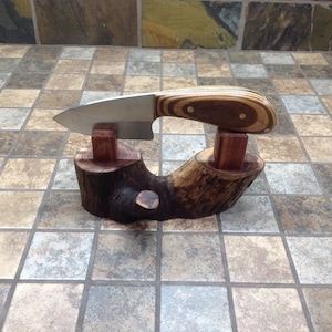 Knife display rustic, knife holder,knife display wood, Knife display handmade, pocket knife display,Knife holder unique, knife stand wood