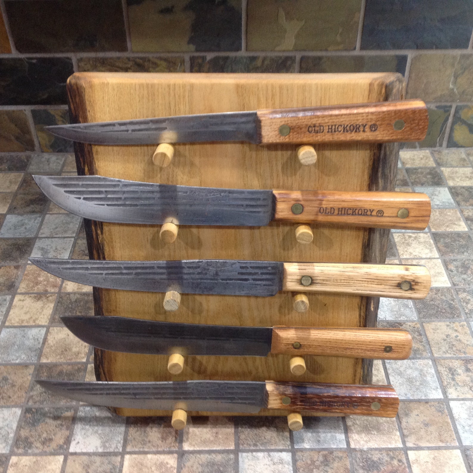 Rustic Knife Display Knife Display Rustic,unique Knife Display, Wood Knife Display, Rustic ...