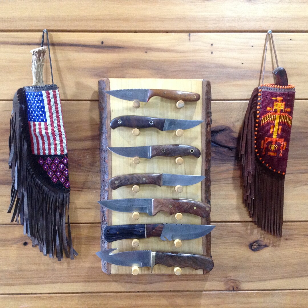 Knife Display Rustic,wood Knife Holder, Knife Display Handmade, Unique