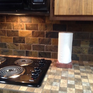Paper towel holder,wooden paper towel holder,kitchen towel holder,unique paper towel holder,butcher block paper towel holder