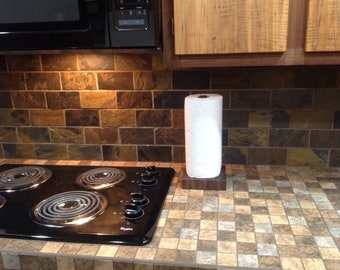 Paper towel holder,wooden paper towel holder,kitchen towel holder,unique paper towel holder,butcher block paper towel holder
