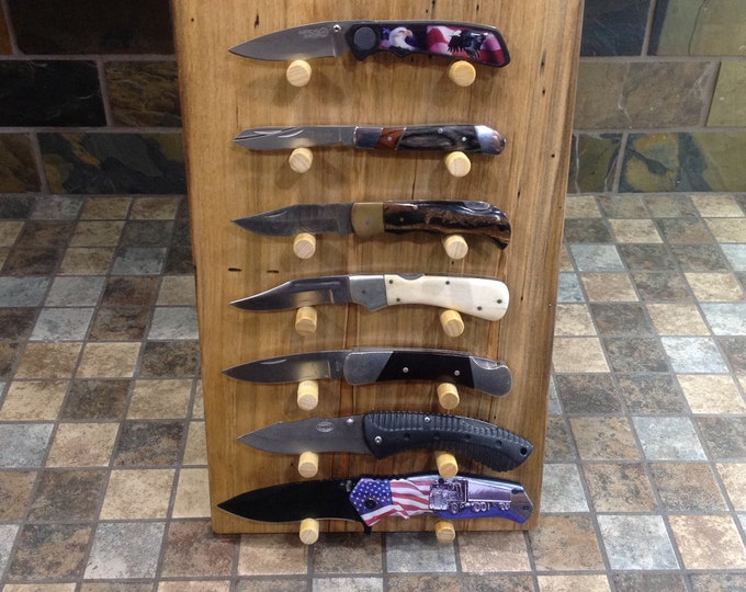 Knife Display Rustic,unique Knife Display, Wood Knife Display, Rustic