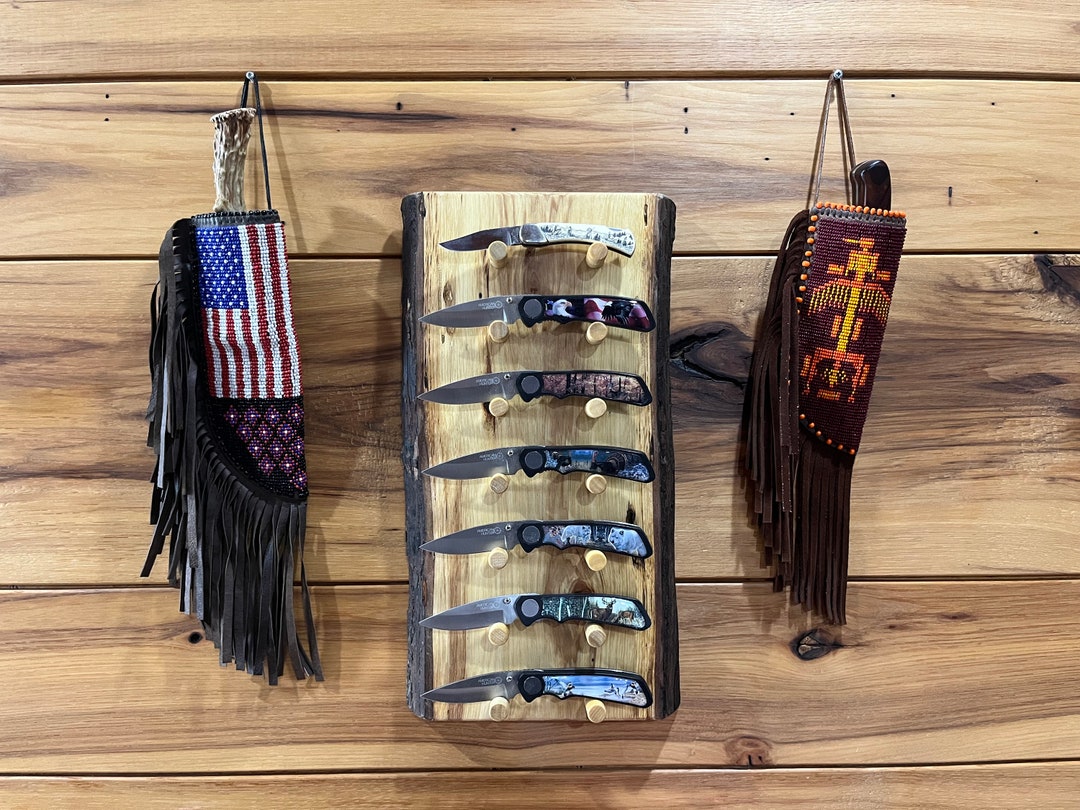 Knife Display Rustic,unique Knife Display, Wood Knife Display, Rustic ...