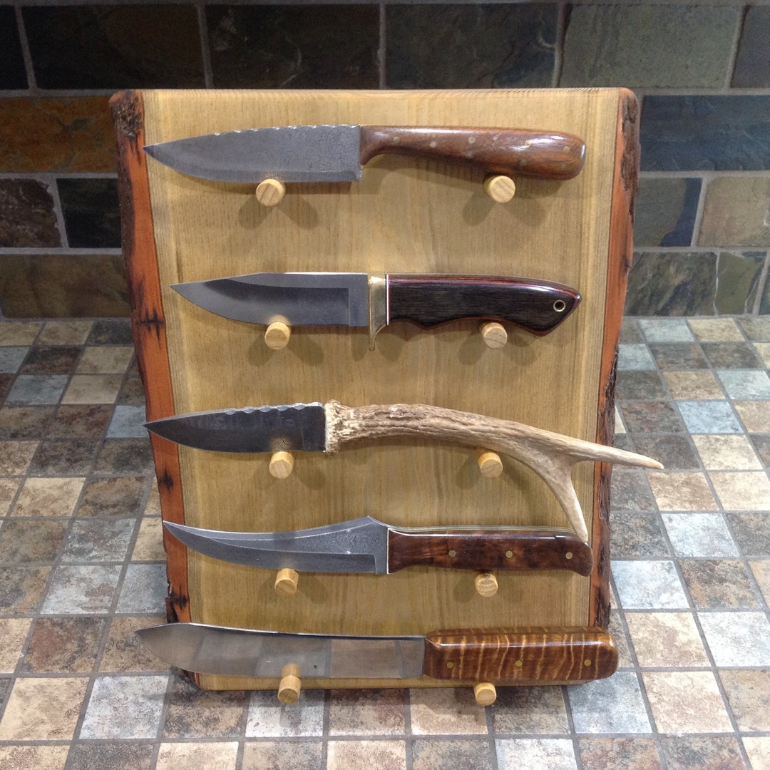 Rustic Knife Display Knife Display Rustic,unique Knife Display, Wood Knife Display, Rustic ...