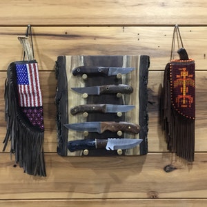 Knife display wood,knife holder,Knife display handmade,Pocket knife display,Rustic knife display,Knife wall display,unique knife stand