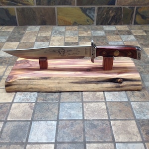 Knife display rustic, knife holder,knife display wood, Knife display handmade, pocket knife display,Knife holder unique, knife stand wood