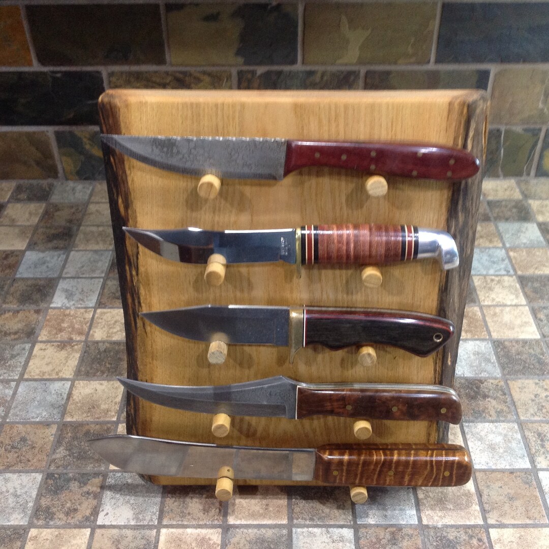 Rustic Knife Display Knife Display Rustic,unique Knife Display, Wood Knife Display, Rustic ...