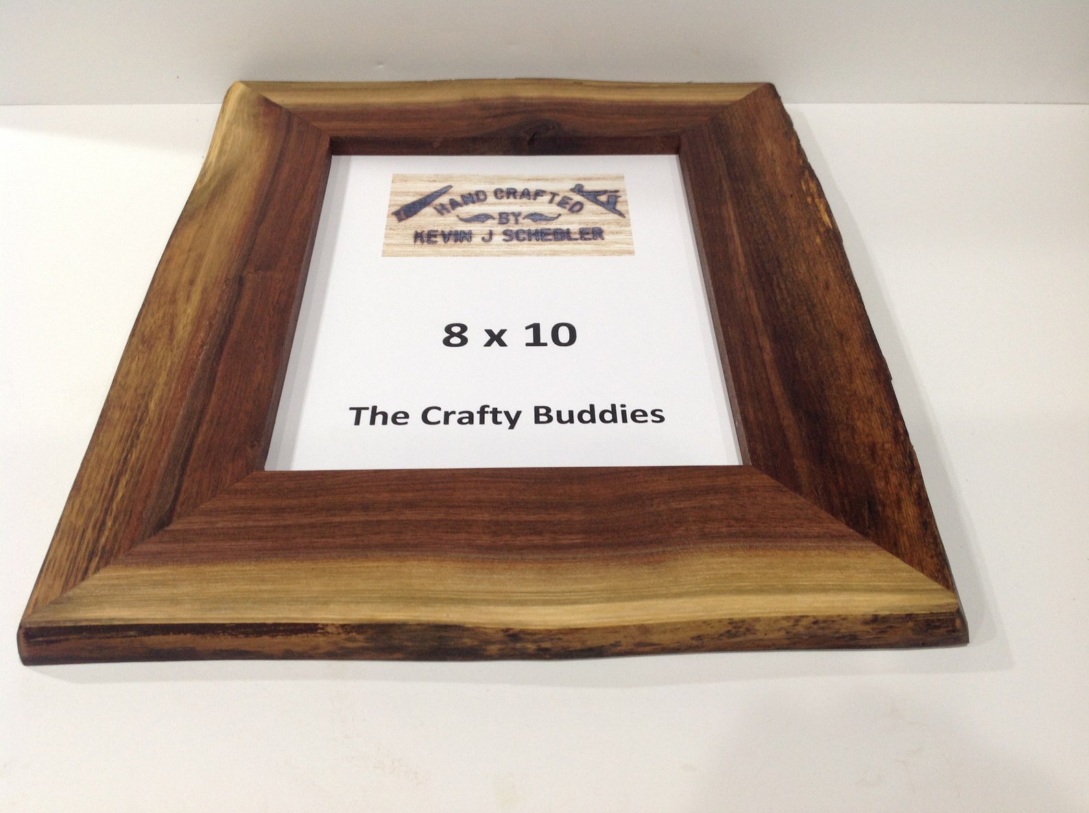 8x10 Walnut Picture Frame Live Edge Frame 8x10 Walnut Etsy