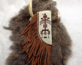 Handcrafted Buffalo Horn Belt Adjustable Beaded Carved Panels Boho Tribal Artisa Handmade In the USA ! Cactus Mountain Buffalo Horn Western  main image 2