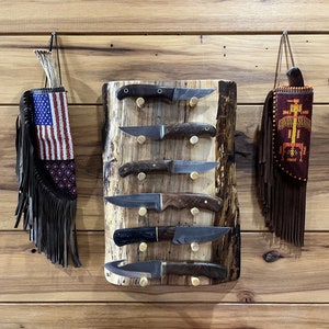 Knife display rustic, knife stand rustic, Knife display handmade,  knife display unique, knife wall display, pocket knife display