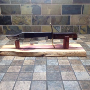 Knife display rustic, knife holder,knife display wood, Knife display handmade, large knife display,Knife holder unique, knife stand wood