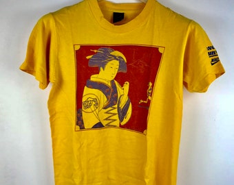 80s NIKE シャツ　復刻 カスケードランマラソン　芸者　浮世絵　XL NIKE(ナイキ) / 80s復刻/CASCADE RUN OFF/浮世絵/Tシャツ/L