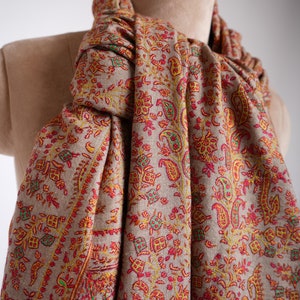 Kashmir Arts, Sustainable Shawls, Elegant Scarves, Kashmir Pashmina, Natural Pashminas, Special Gifts, Soft Pashmina, 40x80&quot; - CONCORD
