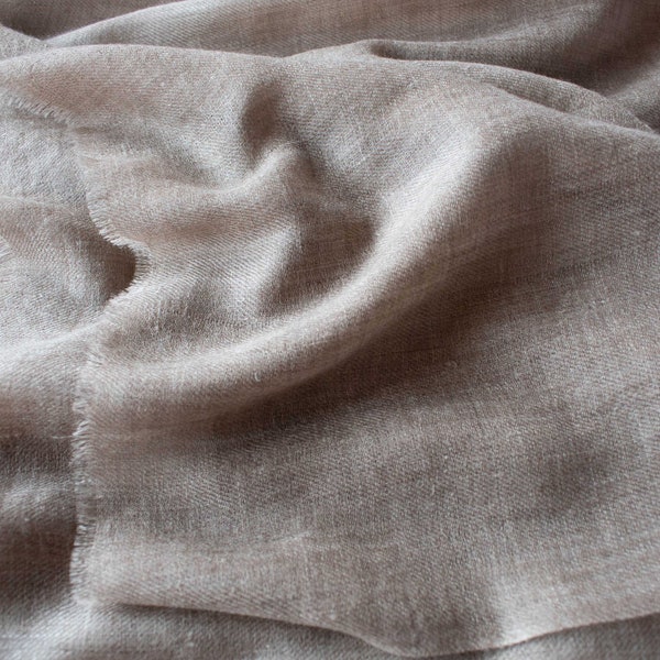 Natural Beige Pure Pashmina/Cashmere Scarf/Shawl, Handwoven on Hand loom in Kashmir, Super Soft, Light Weave