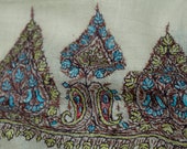 Certified Border Sozni Pure Pashmina Cashmere Scarf, Handwoven on Hand loom Hand Embroided in Kashmir, Luxury, Masterpiece, King of Wool