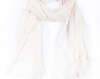 Extra Airy Summer Scarf | Lightweight Gauze Pashmina | Feather Soft Cashmere Wrap | Breathable Warm Weather Shawl | Travel Shawl