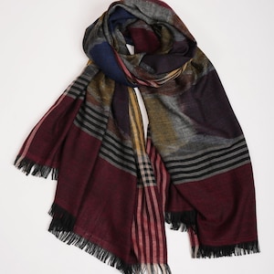 Contemporary Featherlight Pashmina Shawl | Handwoven Cashmere Wrap | Ultra Soft Luxury Wool Scarf | Lightweight Accessory | Modern Stole