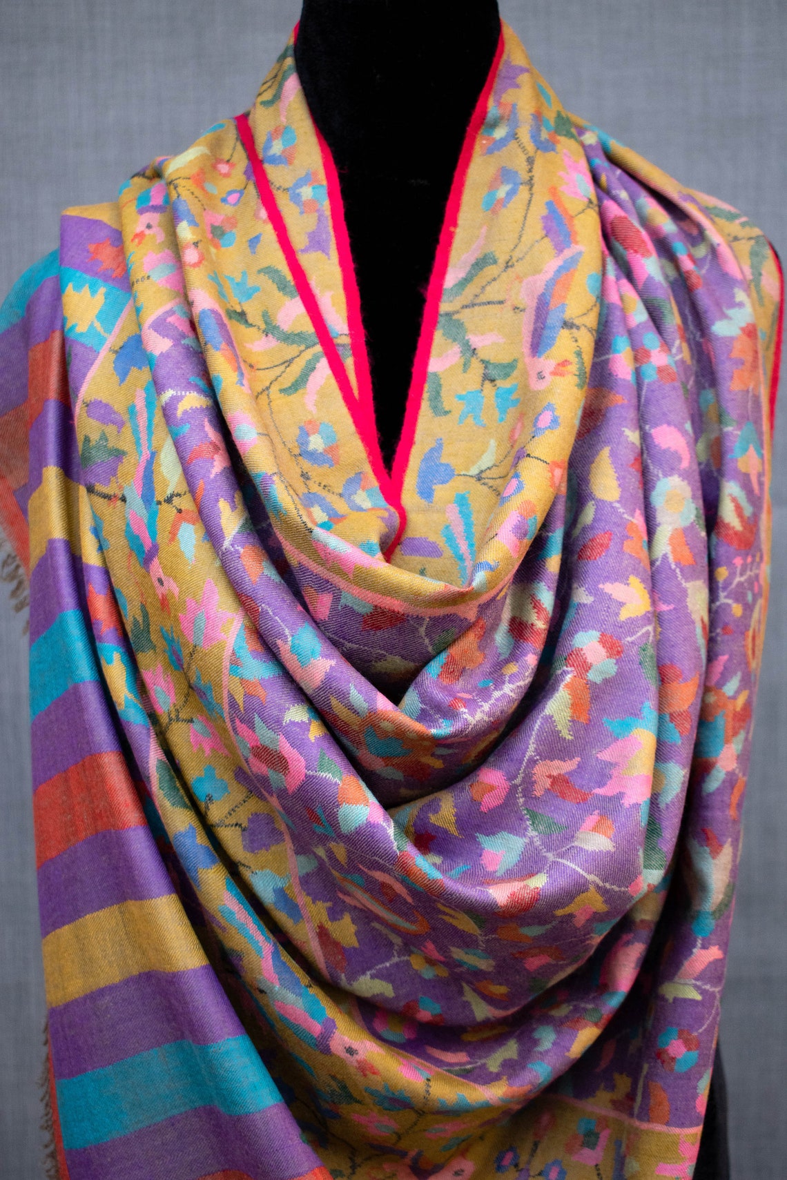 Shalimar Kani Jama Cashmere Shawl Pure Pashmina Handwoven image 0