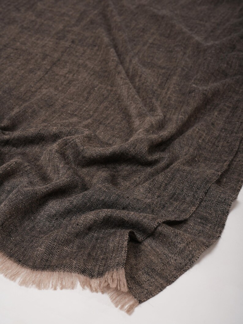 Carbon Black Handwoven Handspun Baby Soft Pashmina Shawl – Pure Luxury