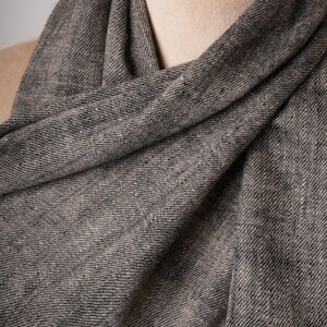 Carbon Black Handwoven Handspun Baby Soft Pashmina Shawl – Pure Luxury