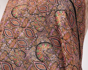 Heirloom Fine Artistic Silk Embroidered Pashmina Jamavar Shawl | Handwoven Pashmina Wrap | Luxury Silk Embroidery | Kashmiri Shahkaar Shawl