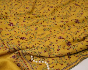 Hand Embroidered Detailed Pure Pashmina Soft Shawl