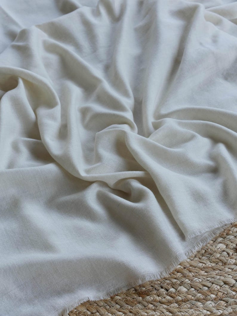 Natural Ivory Pashmina Shahkaar