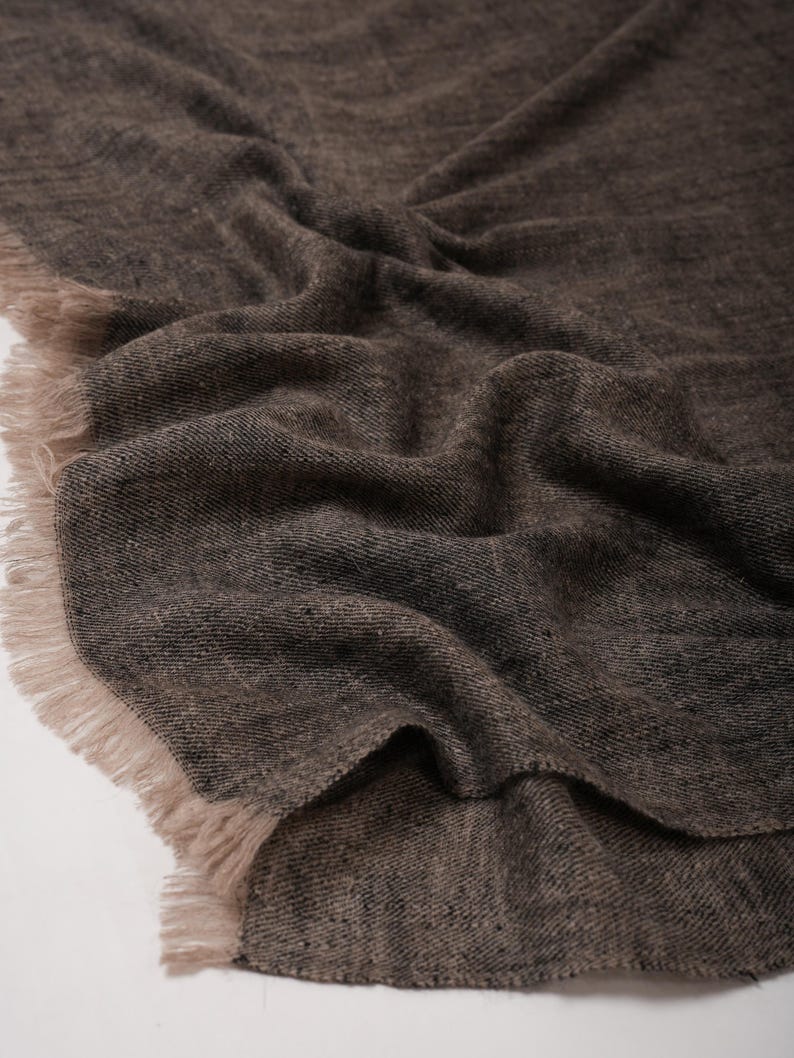 Carbon Black Handwoven Handspun Baby Soft Pashmina Shawl – Pure Luxury