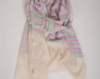 Soft Handwoven Cashmere Scarf | Pure Pashmina Wrap | Lightweight Winter Shawl | Elegant Gift for Her | Handmade in Kashmir | Natural Fiber