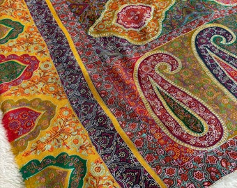 Premium Kashmir Scarves, Printed Festival Pashminas, Intricate Embroidery Shawls, Wedding Shawls, Authentic Pashminas, 40x80" - PALI