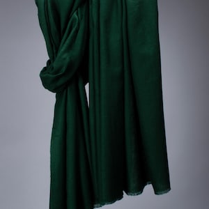 Solid Fern Green Pashmina Wrap | Pure Cashmere Lightweight Shawl | Soft Handmade Scarf | Stylish Gift for Women | Kashmir Pashmina