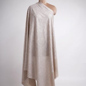 Grey with White Embroidered Pashmina Shawl | Handcrafted Cashmere Shawl | Elegant Winter Wrap | Hand Embroidered Pashmina Stole