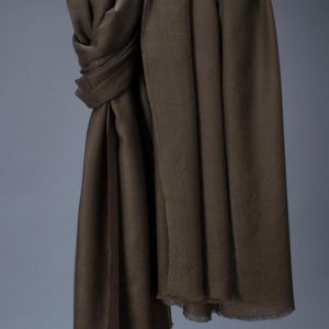 Americano Solid Color Pashmina Shawl | Soft Cashmere Wrap | Handwoven Luxury Scarf | Perfect Gift for Her | Warm Soft Accessory