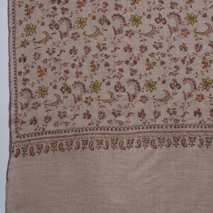 XL Pure Pashmina Shawl, Authentic Kashmiri Wrap, Oversized Shawl, Travel Wrap, Summer Necessities, Natural Zati Wrap, 54x108 ARMAGH image 8