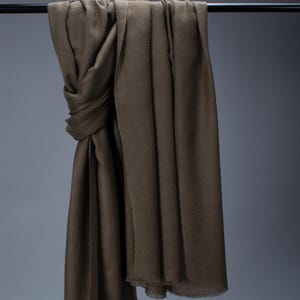 Americano Brown Pashmina Shawl | Hand Spun & Handwoven Cashmere Wrap | Elegant Giftable Winter Accessory | Timeless Gift | Shahkaar Pashmina