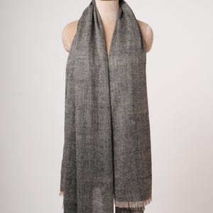 Carbon Black Handwoven Handspun Baby Soft Pashmina Shawl – Pure Luxury
