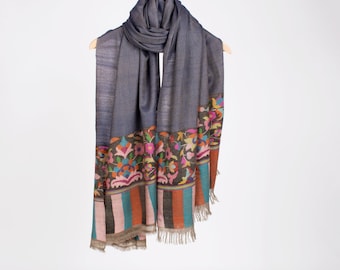 Chales de Cachemira, chales de cachemir con tejido Kani, bufandas florales especiales, chales preciosos, regalos de boda, 40x80" - GILLETTE